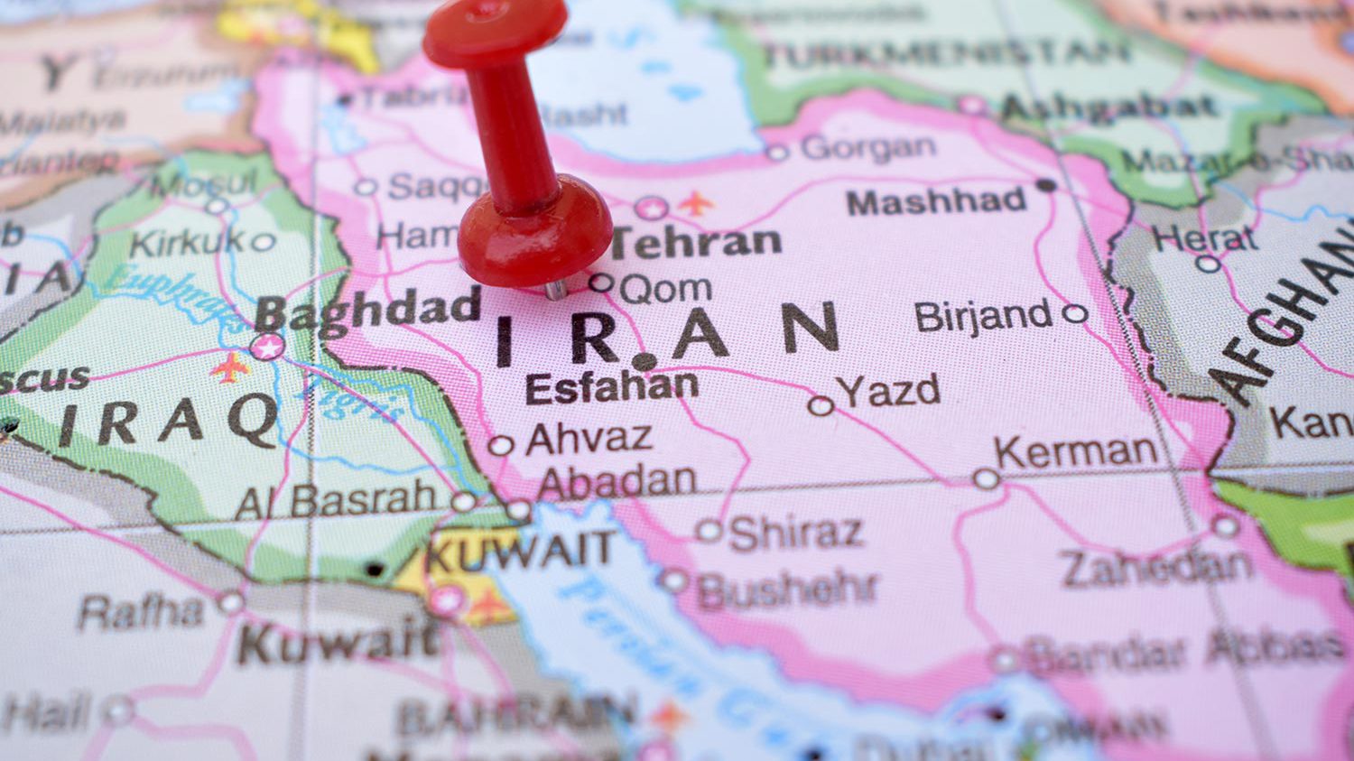 پونز قرمز در نقشه ایران با جزئیات
