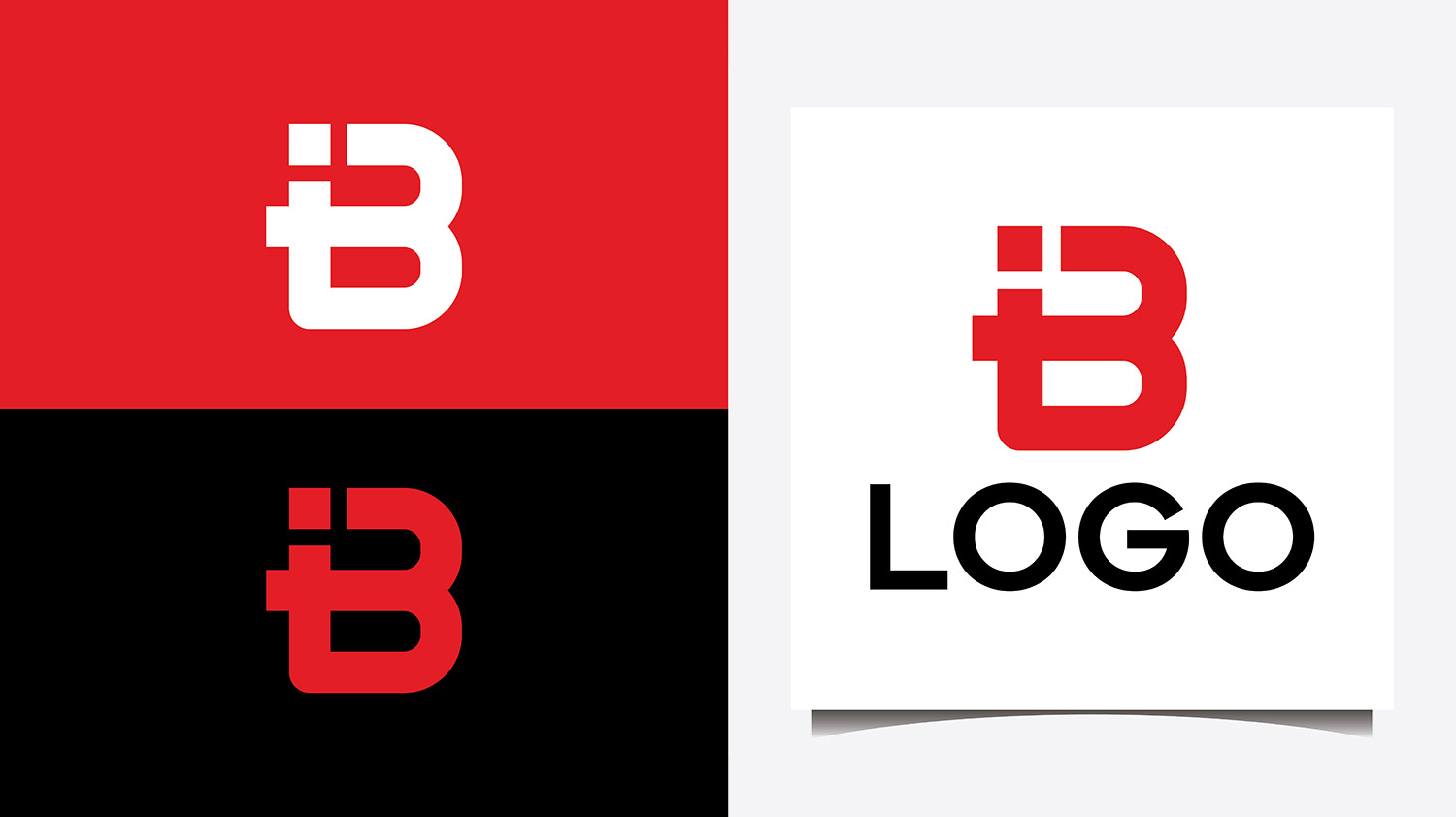 کانسپ طراحی لوگو برای حرف B انگلیسی