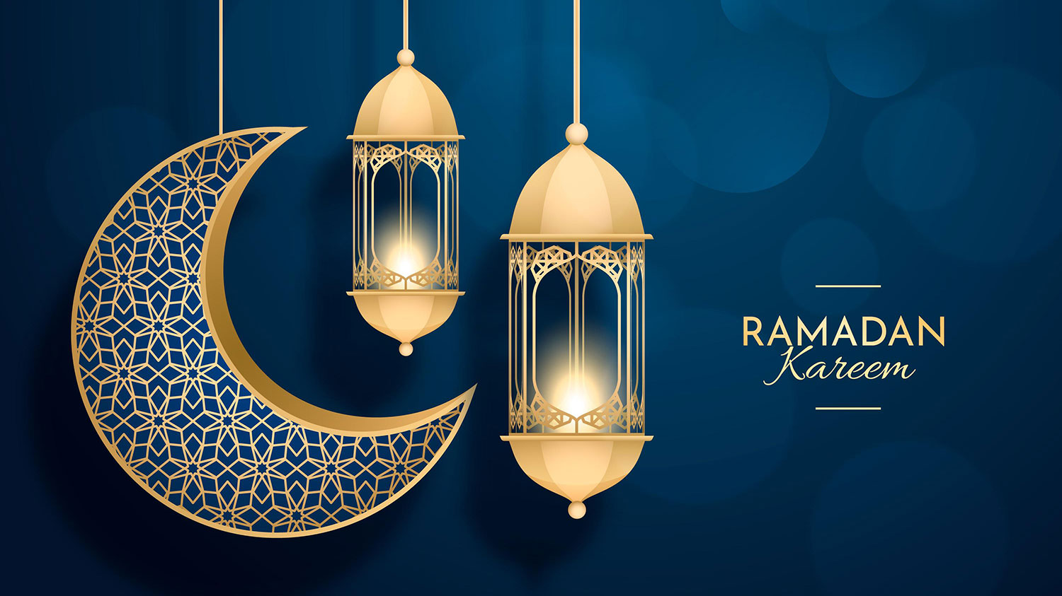 تصویر ماه و فانوس برای طراحی پوستر ماه رمضان