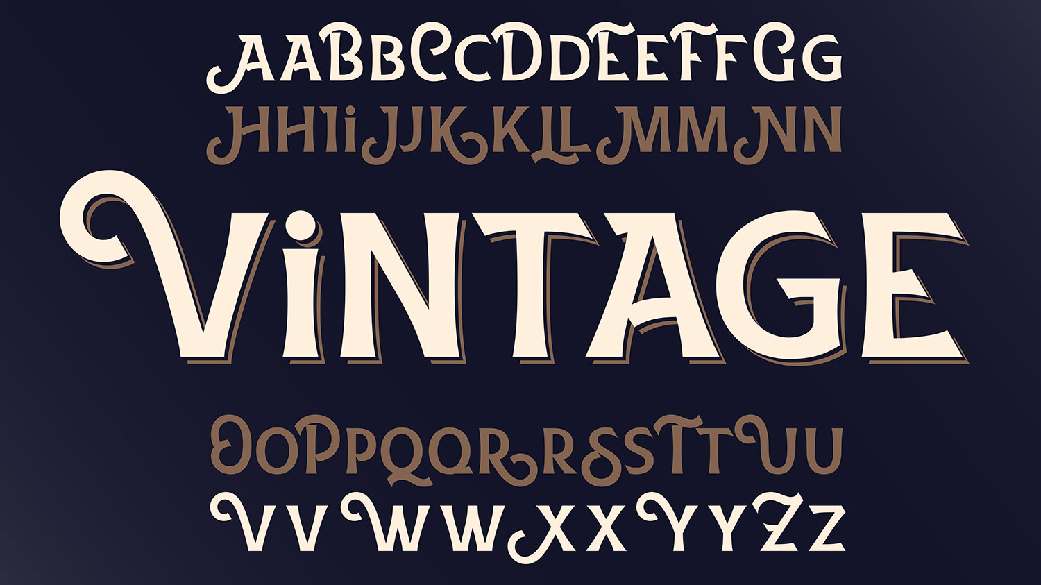 مجموعه vintage-font